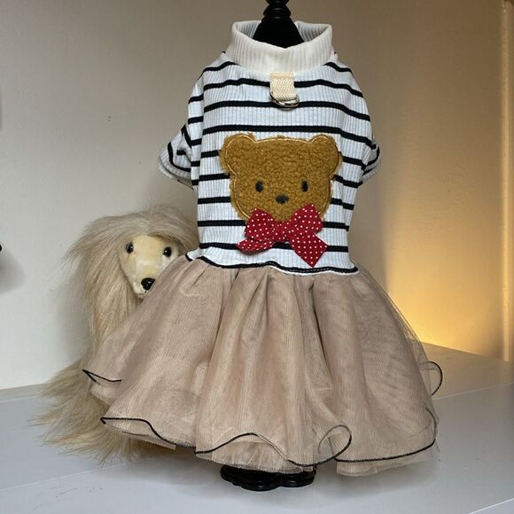 None Other - Teddy Bear Tulle Skirt Dog Dress